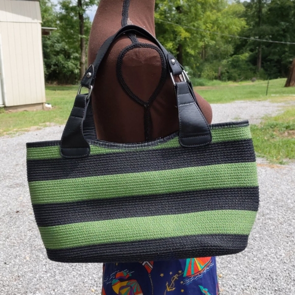 Kim Rogers Handbags - Kim Rogers Navy & Green Summer Handbag